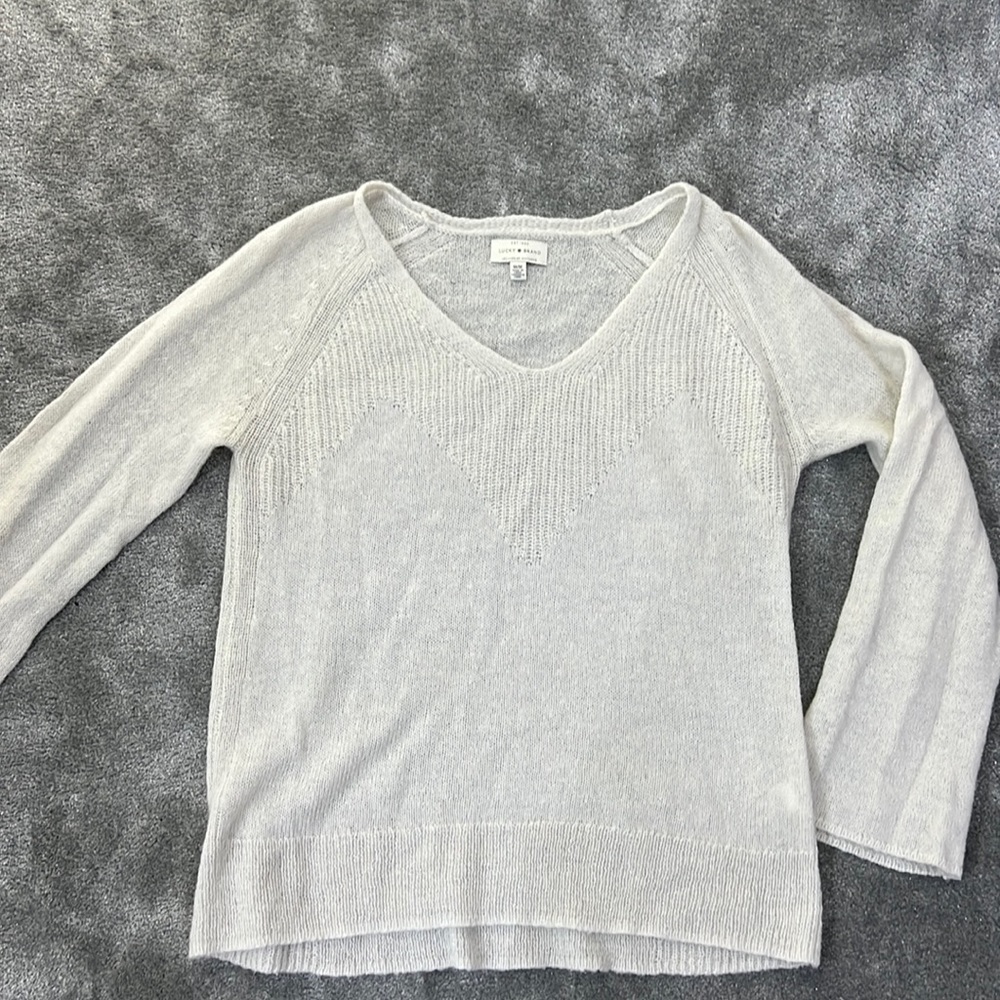 Lucky brand light sweater, off white, m